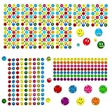 Oblique Unique® Smiley Sticker Set 1402 STK. Face Aufkleber mit Glitzer Metallic Effekt für Scrapbooking Dekoration Basteln Spielen Kinder Geburtstag