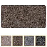 ANRO Fußmatte Schmutzfangmatte waschbar wasserdicht robust Schmutzfänger für Eingang, Haustür, Flur, Küche, Schlafzimmer Poet Größe 50x100cm Carpet Dunkelbraun