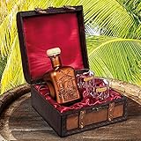 Rum Geschenkset Villa Ron (0,5 l) mit zwei Tumblergläsern in antiker Kiste - Maison Privée - Spirituose auf Rum-Basis