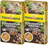 Floragard Schildkrötensubstrat 2x50l - natürliche Einstreu ohne Dünger - für Landschildkröten u. andere Reptilien - für Frühbeet, Überwinterung und für Terrarien - 100l