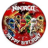 Tortenaufleger Ninjago Motiv Essbare Tortendeko Tortenbild Kuchendekoration Fondant Rund Ø20CM