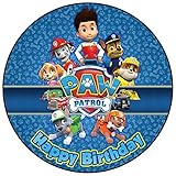 Tortenaufleger PAW PATROL Motiv Essbare Tortendeko Tortenbild Kuchendekoration Fondant Rund Ø20CM