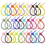 Gativs Colorful-Silikon Krawatten 30 Stück Rouladen Silikonbänder Silikon Kabelbinder Bunte Silikon-Spiralbinder WiederverwendbareBrot-Krawatte Silikon Krawatten Tasche Clip Silikonkabelbindern