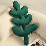 GVINC Windgrün realistische Liebum Blätter Plüsch Kissen Smiley Kochbananenblätter Liebe Form Nickerchen Isomatte Sofa Dekoration Geschenk A 52cm