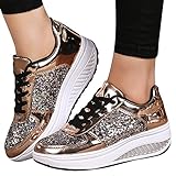 Sunnyuk Turnschuhe Damen Weiss Hoch Sneaker Atmungsaktiv Turnschuhe Leichte Laufschuhe Sportschuhe Freizeitschuhe Fitness Sporthalle Fitnessschuhe rutschfest Straßenlaufschuhe Joggingschuhe