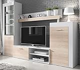 KRYSPOL Wohnwand Rita TV-Lowboard, Hochvitrine, Kommode, Wandregal, Wohnzimmer-Set, Modern Design