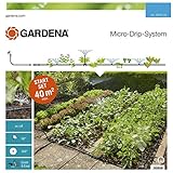 Gardena Start Set Pflanzflächen: Micro-Drip-Gartenbewässerungssystem zur individuellen, flexiblen Bewässerung von Blumen- und Gemüsebeeten (13015-20), Grau