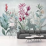 Fototapeten Personalisiertes Papier 3D Pflanzen Blumen Blumen Einfachheit 3D Wallpaper Fototapete Wand Po 3d Tapete Wanddekoration fototapete wandbild Schlafzimmer Wohnzimmer-200cm×140cm