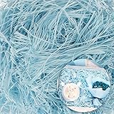 Geschreddertes Papier Füllmaterial, Hillylolly Geschreddertes Papier Blau, 200g Papier Füllmaterial Geschenk, Füllpapier für Geschenke DIY Geschenkkorb Geschenkbox Geschenktüten