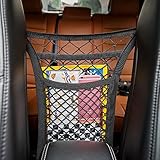 MICTUNING 2 Schicht Auto Organizer Netz Tasche Kofferraum Netz Speicher Verdickungsnetz -Handy-Kind-Spielzeugdung-Schutznetz