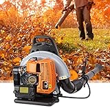 KOLHGNSE 65CC Rucksack Benzin Laubbläser 2-Takt 3,6 PS Laubbläser Gartenbläser Luftkühlung 6800RPM für Aufräumen Blätter, Straßenstaub, Müll usw