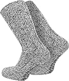 normani 4 Paar Antirutsch Norweger Socken mit ABS Sohle Farbe Grau Größe 43/46