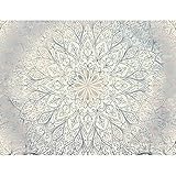 Fototapete Mandala Orientalisch 352 x 250 cm Vlies Tapeten Wandtapete XXL Moderne Wanddeko Wohnzimmer Schlafzimmer Büro Flur Blau Beige Weiss 9286011a