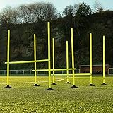 FORZA Verstellbares Hürden | 1,2m oder 1,5m | Sportgeräte | Fußball Training |Hürden für Fussball | Agility Hürden | Trainingsset für Erwachsene und Kinder (1,2m, Mit Gummiunterlagen)