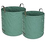 PATIO PLUS 2er Set Gartensack 300L Gartenabfallsack für Gartenabfälle Laub Rasen Pflanz Grünschnitt, 2x300L