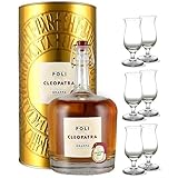 POLI GRAPPA DI CLEOPATRA AMARONE ORO 70 CL IN BOX MIT 6 NANO GLÄSERN