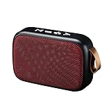 LYPOCS Bluetooth Box Tragbarer drahtloser Bluetooth-Lautsprecher Mini-Außenlautsprecher Audio-Stereo-Musik-Player Bluetooth Speaker (Color : Red)