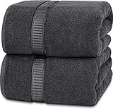 Utopia Towels - Badetuch groß aus Baumwolle, 2er Pack - Duschtuch, Handtücher groß 90 x 180 cm (Grau)