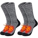 Justay 2Paar Merino Socken Herren Wollesocken, Wandersocken Trekkingsocken Anzugsocken atmungsaktive Funktionssocken für alle Aktivitäten (EU 39-42, 43-46) MEHRWEG