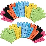 Duufin 14 Paare Body Scrubbing Handschuh 7 Farben Peeling-handschuhe Entfernen Abgestorbene Hautschüppchen für Erwachsene und Teenager