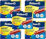 Pelikan Tintenpatrone 4001, in der Faltschachtel (Rot | 5er Pack)