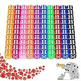 100 Stück Würfel Bunt Set,6 Seitige Würfel Set,Farben Würfel Set,Spielwürfel Bunt,13mm Würfel,Würfelspiele Tischspiele, Mehrfarben Würfel Set.