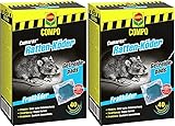 Ayursana Compo Cumarax Ratten-Köder | 2er Pack | 2 x 40 Beutel (2 x 400g) | Rattengift | Getreidepads | Fraßköder für Köderboxen| Auslegefertige Portionsköder für Köderstationen gegen Rattenbefall